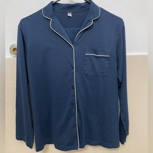 UNIQLO AIRism Cotton Long-Sleeve Pajamas